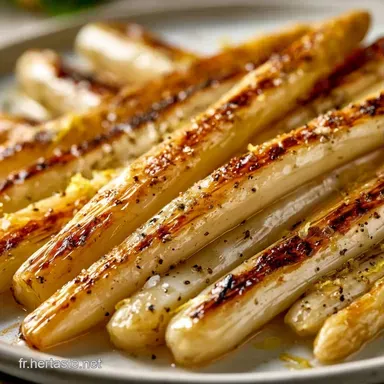 Asperges Blanches Grill&eacute;es Airfryer Fiche recette