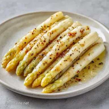 Asperges Blanches Grill&eacute;es Po&ecirc;le pour 4 Fiche recette