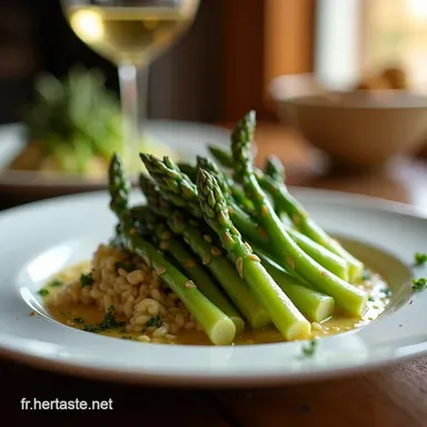 Asperges Vertes R&ocirc;ties &agrave; lAil Le Printemps Facile Fiche recette
