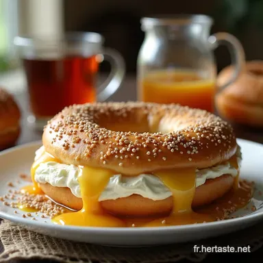 Recette Simple et Rapide Bagels Crème de Thé Brunch Chic Fiche recette