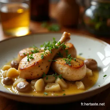 La Blanquette de Poulet aux Champignons Recette Facile et Cr&eacute;meuse Fiche recette