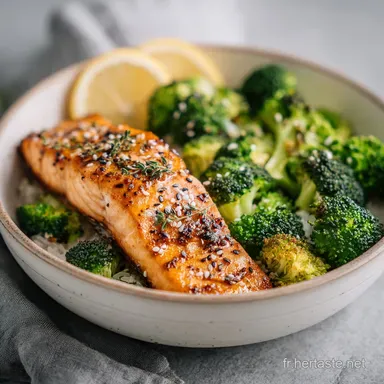 Recette de Bol de Saumon et Brocoli en 20 Min Fiche recette