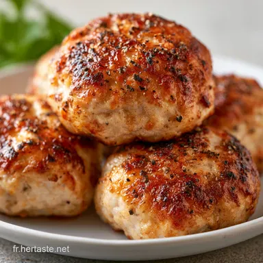 Boulettes de Poulet au Poivre Cr&eacute;meuses Fiche recette