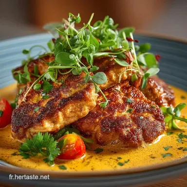 Brick de Poulet au Curry Crémeux Le secret dun croustillant parfait Fiche recette