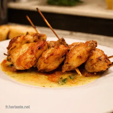 Brochettes de Poulet Provençales Recette Simple et Rapide pour lÉté Fiche recette