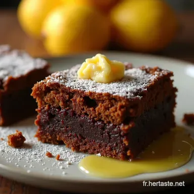 Recette Brownies Citron Pistaches Chocolat Fondants et Acidul&eacute;s Fiche recette