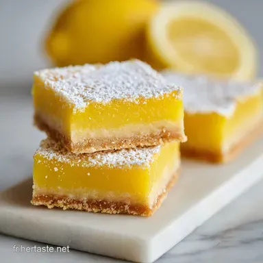 Carr&eacute;s au Citron Fondants en 1 Heure Fiche recette