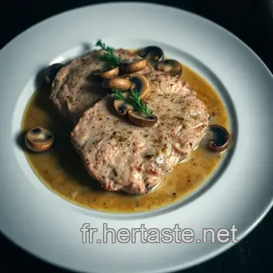 C&ocirc;te de Veau R&ocirc;ti avec Sauce aux Champignons : Un Plat Raffin&eacute; et Facile Fiche recette