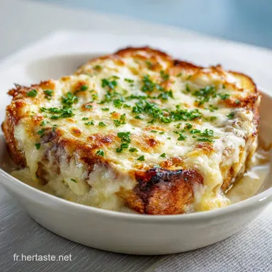 Croque Monsieur au Four : Recette Gratin&eacute;e pour 4 Personnes Fiche recette