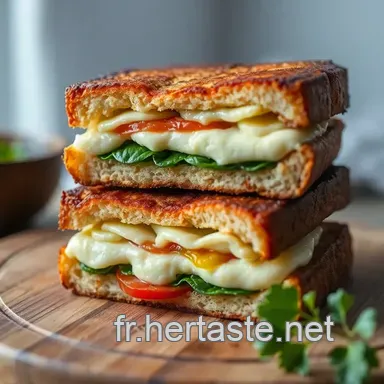 Croque V&eacute;g&eacute;tarien Gourmet: Le Meilleur Sandwich Vegetarien! Fiche recette