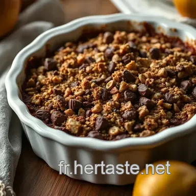 Mon Crumble aux Poires Chocolat : Un Doux R&eacute;veil Automnal Fiche recette