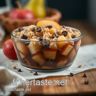 Cr&eacute;ez un irr&eacute;sistible crumble poire chocolat : un dessert r&eacute;confortant Fiche recette