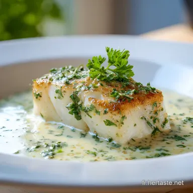 Dos de Cabillaud Cr&egrave;me Ail Persil : Recette en 25 Minutes Fiche recette