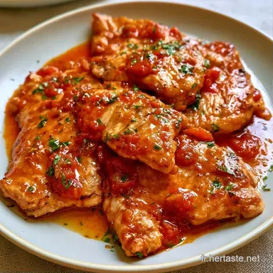 Escalopes Poulet Paprika Tomate pour 4 Fiche recette