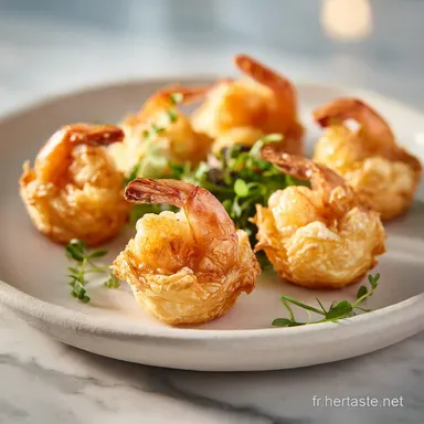 Feuillet&eacute;s aux crevettes pour 5 personnes - Recette croustillante Fiche recette