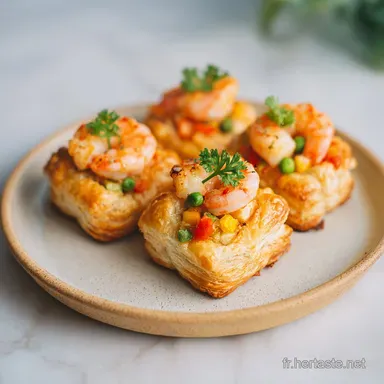 Feuillet&eacute;s aux crevettes pour 5 personnes - Recette croustillante