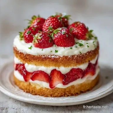 Fraisier Sans Cuisson au Mascarpone