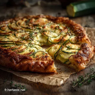 Galette de courgette au fromage Le secret dune p&acirc;te croustillante Fiche recette