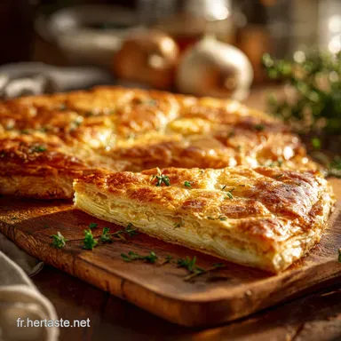 Galette de poireau au fromage et Comt&eacute; Le secret dune p&acirc;te croustillante