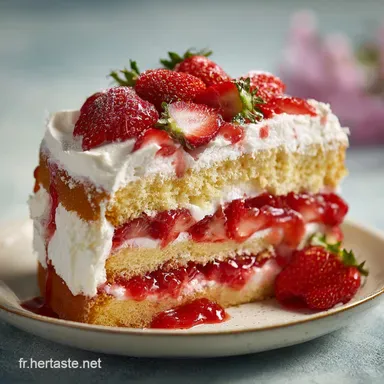 G&acirc;teau Aux Fraises Pour 8 Portions