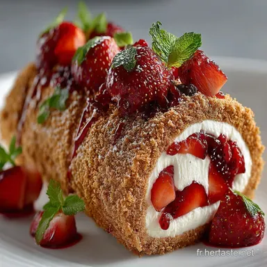G&acirc;teau Roul&eacute; L&eacute;ger aux Fraises : Le Biscuit A&eacute;rien de Printemps