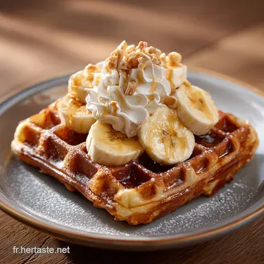 Gaufre banane sans beurre Gaufres ultramoelleuses parfaites pour le brunch Fiche recette