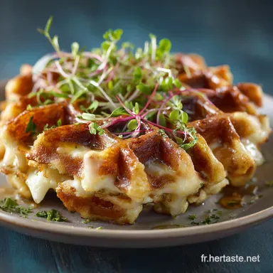 Gaufre au fromage et choufleur Croustillantes faciles et Comt&eacute; AOP