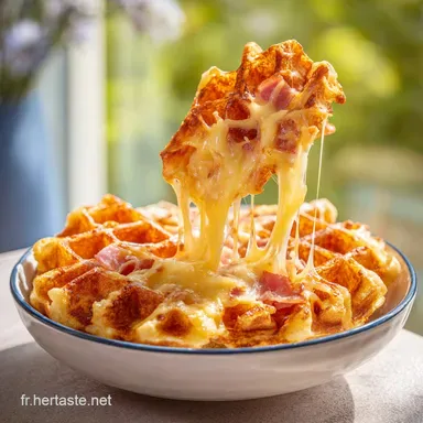 Gaufres Jambon et Fromage en 39 Min Fiche recette