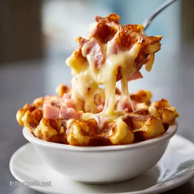 Gaufres Jambon et Fromage en 39 Min