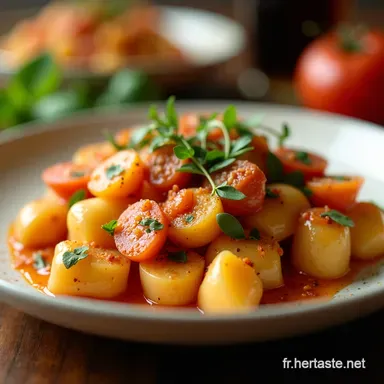 Recette Simple et Rapide Gnocchis &agrave; la Toscane vite pr&ecirc;ts Fiche recette