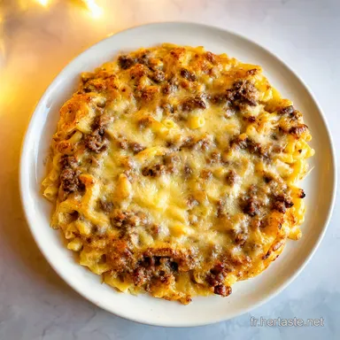 Gratin Coquillettes Raclette Viande (4-6p) Fiche recette