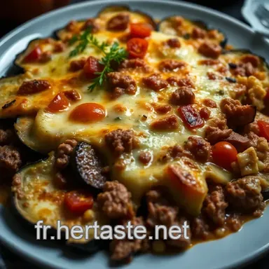 Gratin d'Aubergines &agrave; la Viande Hach&eacute;e: Recette Familiale Savoureuse Fiche recette