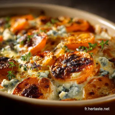 Gratin de courge au bleu lalliance parfaite courgeRoquefort Fiche recette