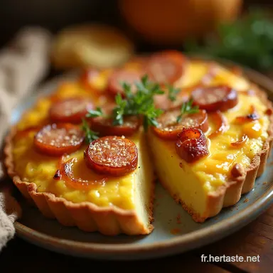 Recette Croustillante de Pommes de Terre et Saucisses Fum&eacute;es au Four Fiche recette