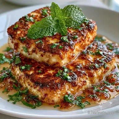 Halloumi Po&ecirc;l&eacute; Menthe en 15 Minutes Fiche recette