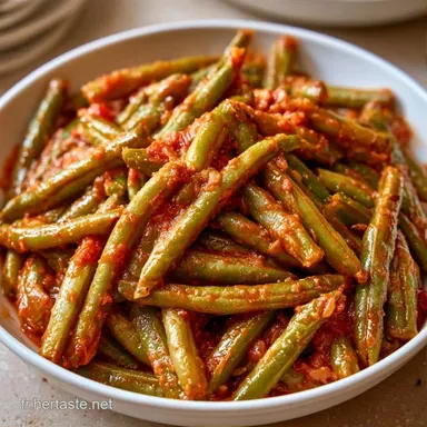 Haricots Verts Tomate pour 6 Personnes Fiche recette
