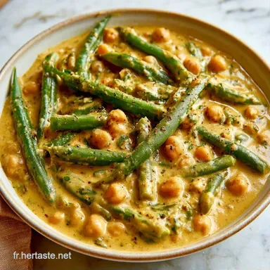 Haricots Verts Curry Indien au Coco Fiche recette