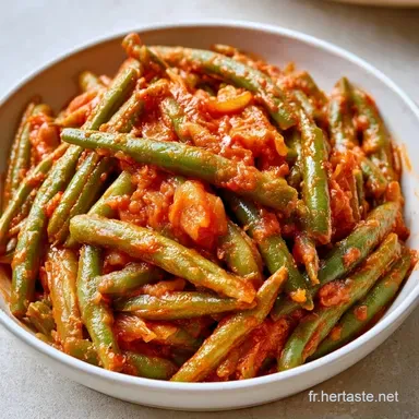 Haricots Verts Marocains aux Tomates Fiche recette
