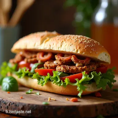 Italian Grinder Sandwich A La F&ecirc;te Facile dans une Baguette Fiche recette