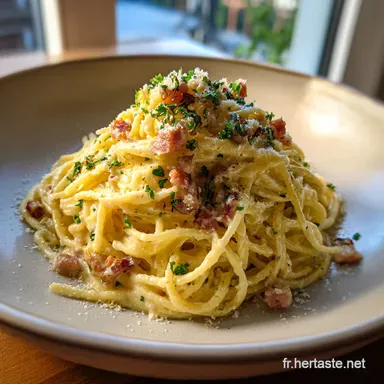 Carbonara Classique Italienne Le Secret du Liant Cr&eacute;meux AntiRat&eacute; Fiche recette