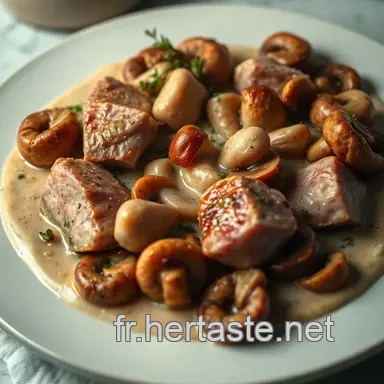 Lapin aux Champignons et Cr&egrave;me: Une Recette de Campagne R&eacute;confortante Fiche recette