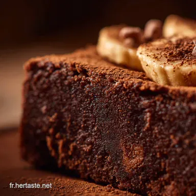 Brownie Banane et Beurre de Cacahuète Fudgy Recette Zéro Sucre Ajouté Fiche recette