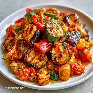 L&eacute;gumes Grill&eacute;s &Agrave; L'Huile D'Olive pour 6