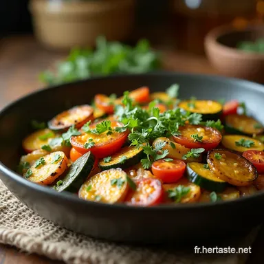 L&eacute;gumes R&ocirc;tis aux Herbes et &agrave; lAil Recette Facile et Savoureuse Fiche recette