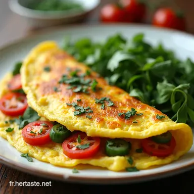 Omelette aux L&eacute;gumes et Herbes Ma Recette Facile et Printani&egrave;re