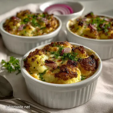 MiniClafoutis Lgers au ChouFleur Plat et : Flan Prot&eacute;in&eacute; et A&eacute;rien Fiche recette