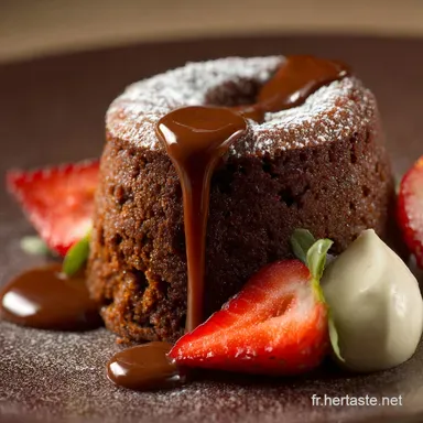 Moelleux au chocolat sans beurre C&oelig;ur fondant ultral&eacute;ger et facile Fiche recette