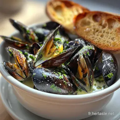 Moules Recette Traditionnelle pour 4 Servings