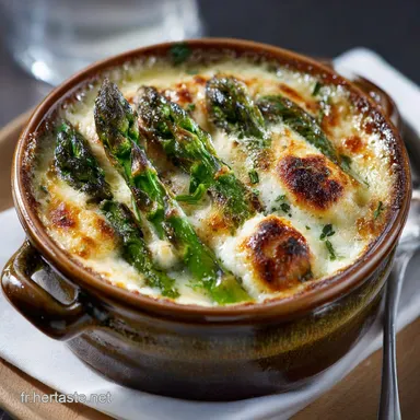 &OElig;uf cocotte aux asperges et au fromage la recette bistrot printani&egrave;re Fiche recette