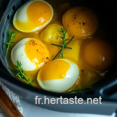 Oeufs Mollet Air Fryer : Ma M&eacute;thode Inratable pour un R&eacute;sultat Parfait Fiche recette